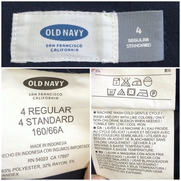 Old Navy Pleated Dressy Navy Blue Shorts 4 Inch - Picture 5 of 6